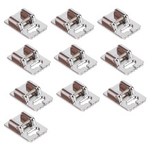 10Pcs Stainless Steel Tuck Presser Feet 5 7 9 Groove for Sewing Machines