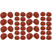 60St Kleine Poppenhoed Bruin Plastic Voor Knutsel- En Feestdecoratie