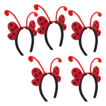 5St Rood Insectenzicht Lieveheersbeestje Hoofdband Voor Kinderfeest