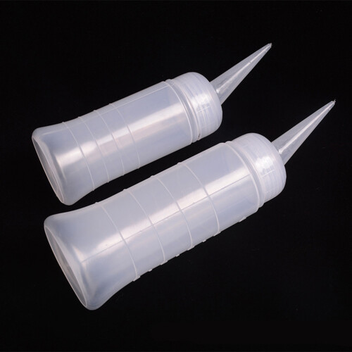5Pcs Hairdressing Scale Applicator Bottle White Plastic Easy Squeeze 2