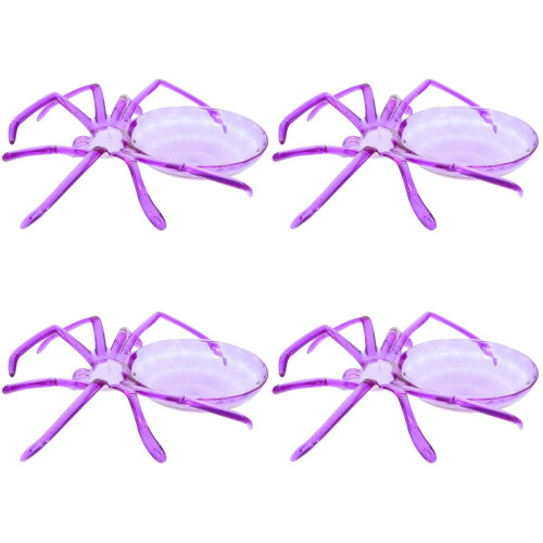 4St Huishoudelijk Multifunctioneel Dessertbord Plastic Violet 2