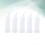 5Pcs Hairdressing Scale Applicator Bottle White Plastic Easy Squeeze 10