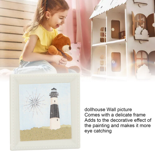 4pcs 1:12 Dollhouse Mediterranean Wall Art Miniature Painted Frames 2
