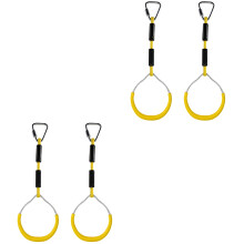 4Stk Gelbe Gymnastikringe Kids Workout Krafttraining Kletterring