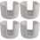 4Pcs Diatomite Sponge Holder Grey Kitchen Sink Organizer Quick Drying 6