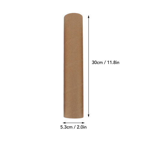12 Pcs Round Poster Tubes 5.3x30cm Kraft 1