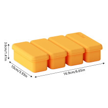 (Yellow) Silicone Ice Molds - Dishwasher Safe Soup Cubes