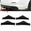 Rear Bumper Diffuser ABS Curved Glossy Black Spoiler Shark Fin 4pcs Universal 1