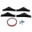 Rear Bumper Diffuser ABS Curved Glossy Black Spoiler Shark Fin 4pcs Universal 2