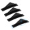 Rear Bumper Diffuser ABS Curved Glossy Black Spoiler Shark Fin 4pcs Universal 9