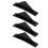Rear Bumper Diffuser ABS Curved Glossy Black Spoiler Shark Fin 4pcs Universal 14