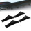 Rear Bumper Diffuser ABS Curved Glossy Black Spoiler Shark Fin 4pcs Universal 16