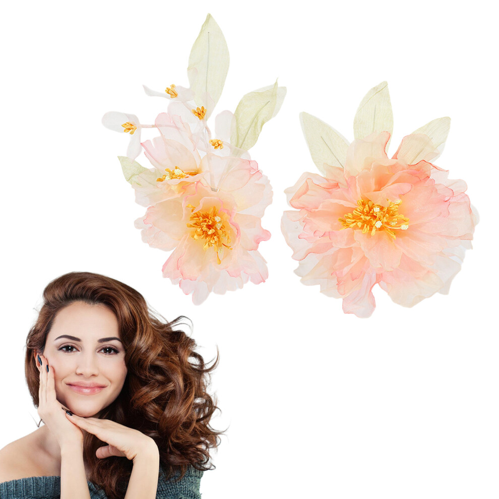 Dcph-Clothing Elegant Chinese Flower Hair Clips For Gown Hairstyles