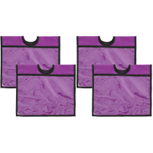 4St Veiligheidskegelhoezen Paars Met Schild En Zak Van PVC Pe