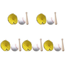 5Sets Mini Honkbal Accessoires Set Voor Miniatuur Poppenhuis Decor