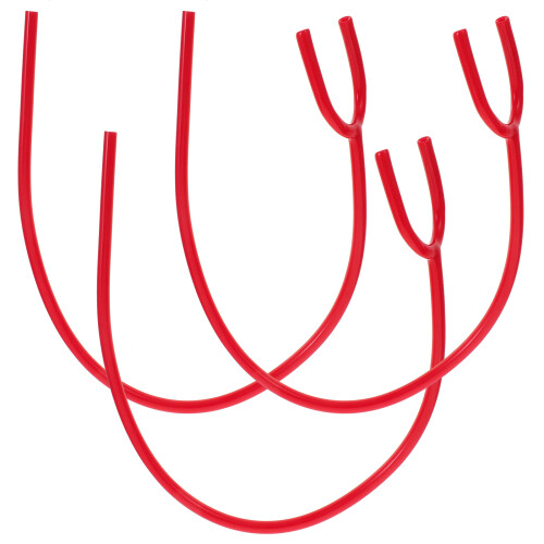 6St Professionele PVC Stethoscoop Extensiebuis Rood 2