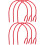 6St Professionele PVC Stethoscoop Extensiebuis Rood 6