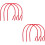 6St Professionele PVC Stethoscoop Extensiebuis Rood 7