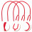 6St Professionele PVC Stethoscoop Extensiebuis Rood 10