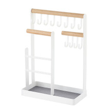 4-stöckiger Schmuckorganizer aus Metall und Holz
