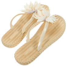 Zwarte Slippers Dames PU Materiaal Strand En Casual Flops