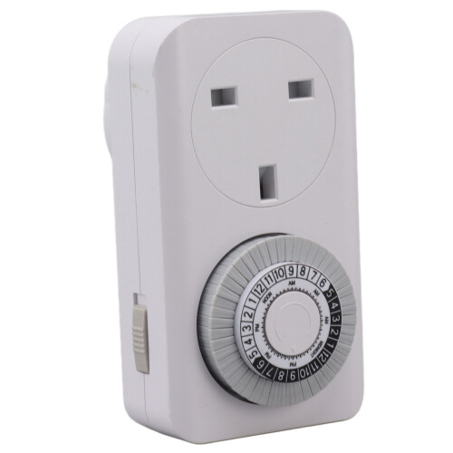 Mechanical Outlet Timer, 24-Hour Programmable Timer for Energy-Saving Switch, Dual Outlet Light Timer Assuring Precision and Reliability, ETL Listed 2
