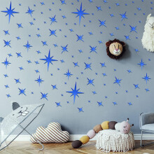 (Blue) 3D Star Wall Stickers for Kids & Living Room