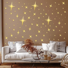 (Gold) 3D Star Wall Stickers for Kids & Living Room