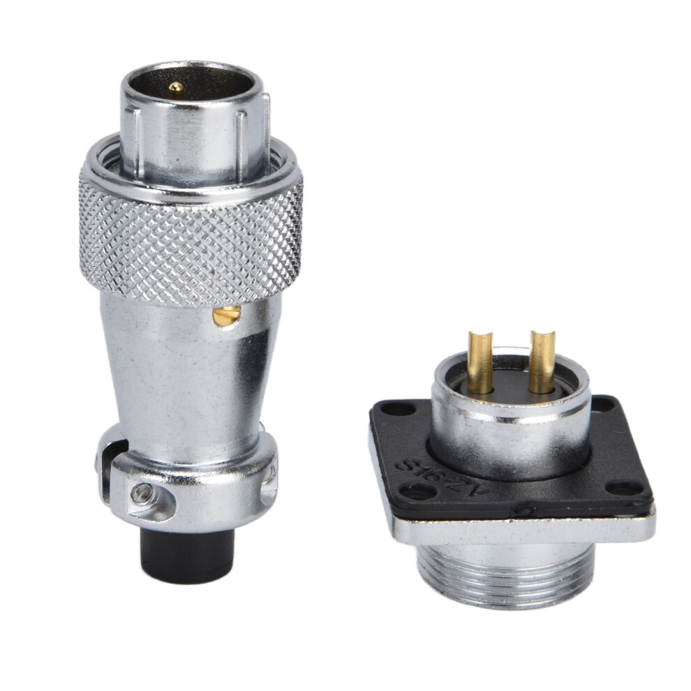 Waterproof Zinc Alloy 2 Pin Aviation Connector Ac 500V, Î¦1.5Mm 4931391225245