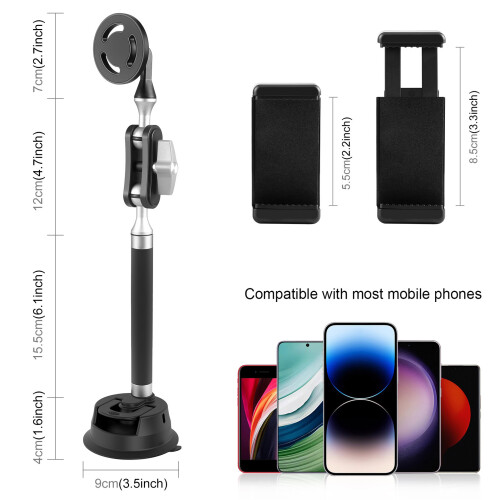 Windshield Suction Cup Mount Aluminium Holder 1