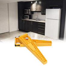 2 Stück ABS Schubladenschieber Schablone für Schrank- und Wandschubladeninstallation, 355 mm, Gelb
