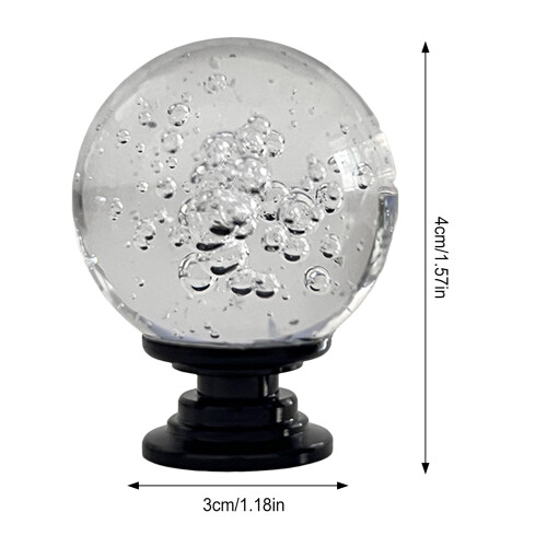 (White black background, 1pc) Unique Bubble Glass Ball Cabinet Knobs for Drawers