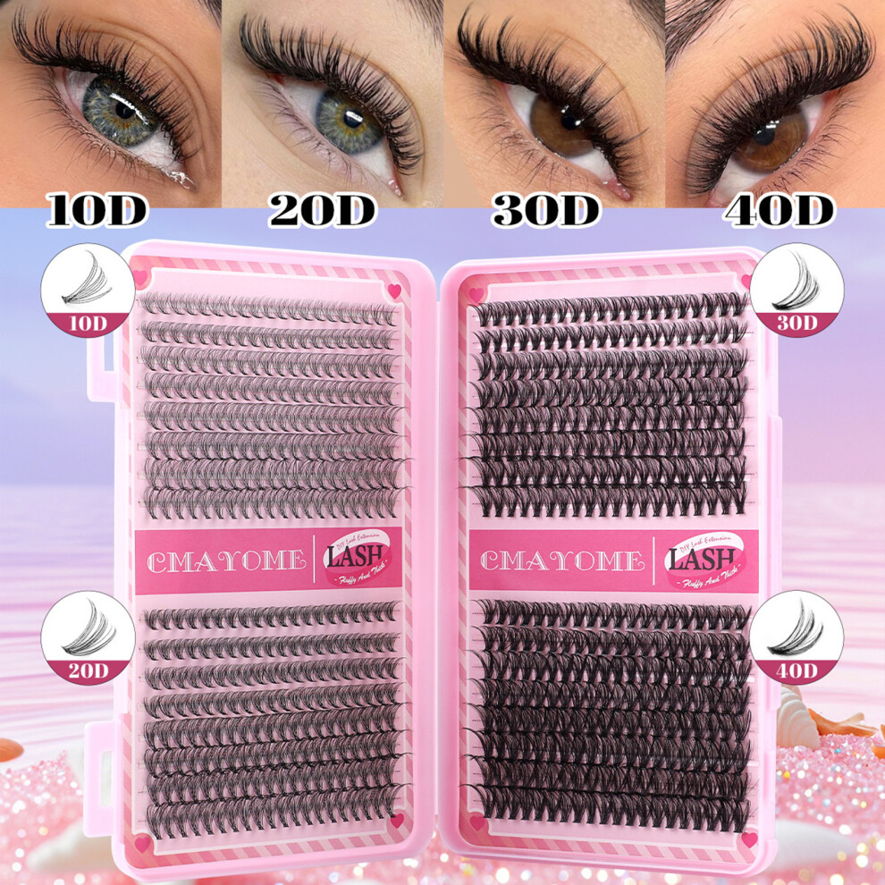 Reach-Tools (Pink Suit) Fluffy D-Curl Eyelash Clusters For Daily & Wedding Use