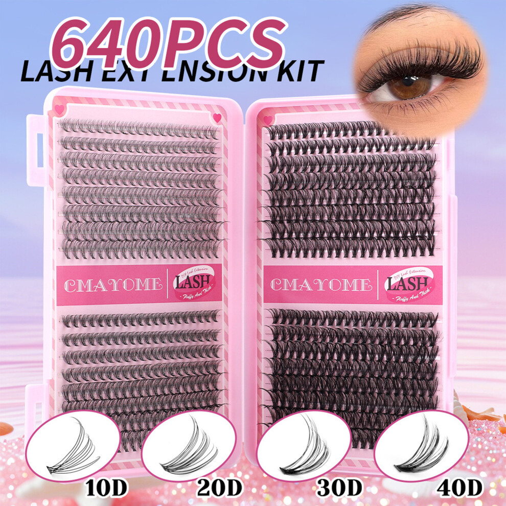 Hue-Grain (Single Eyelash) Fluffy D Curl Eyelash Clusters For Wedding & Daily Use