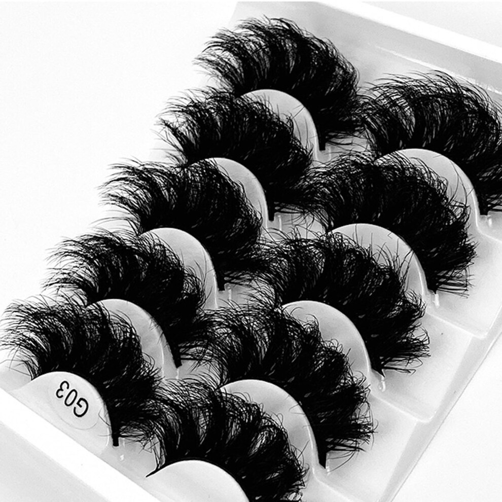 Dachuang Beauty Black (G03) Wispy Fake Eyelashes For Long Lashes