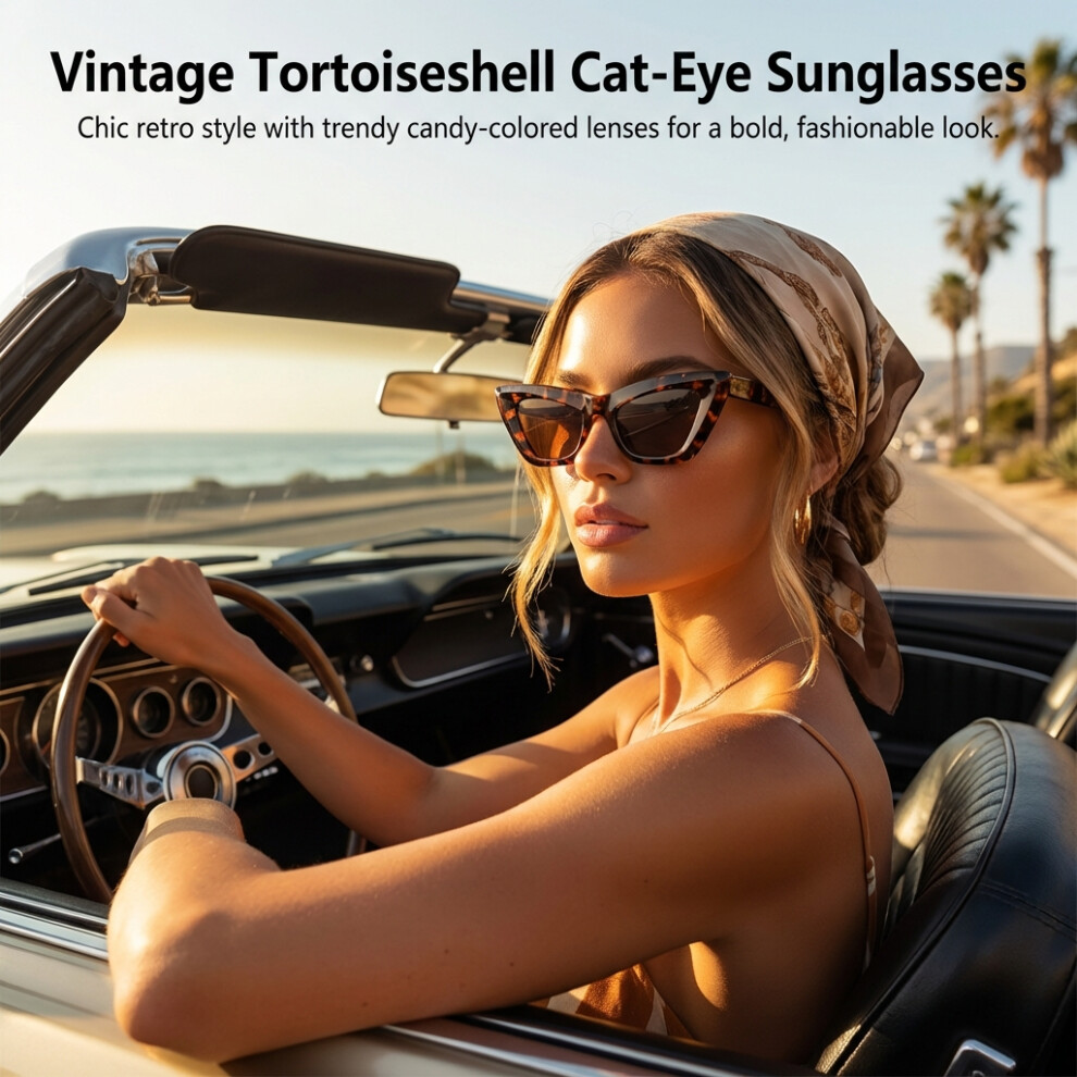 Dachuang Beauty (Leopard Print) Retro Sunglasses Uv400 Lightweight Fashion