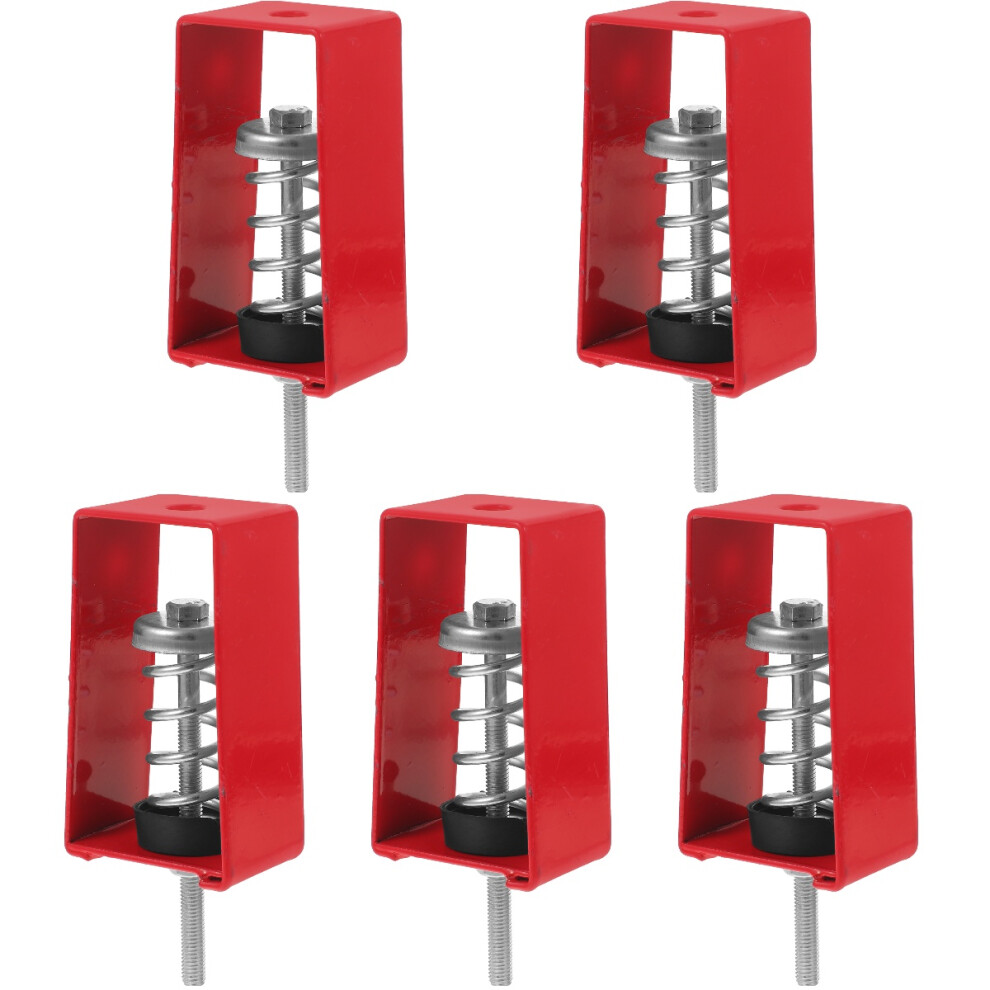 5Pcs Durable Rubber Vibration Isolators For Machinery With Steel Red 3721167738472