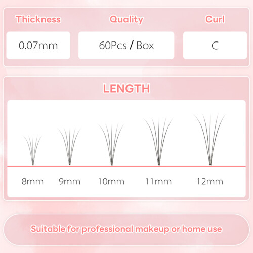 (8mm) Faux Cils Doux Nu pour Maquillage Naturel 2