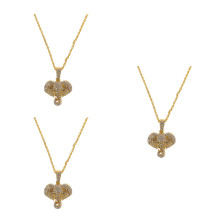 3St Elegante Gouden Olifant Strass Hanger Auto Decor Dames