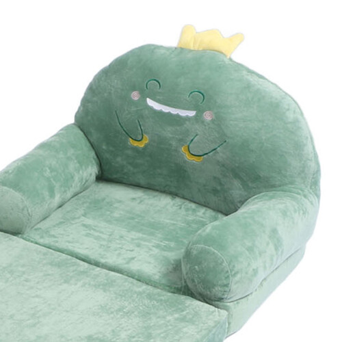 Kids' Foldable Green Dinosaur Sofa
