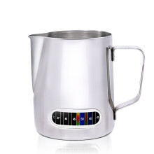 12oz Stainless Steel Milk Frothing Pitcher with Temp Display – 350ml, 128x93x111mm