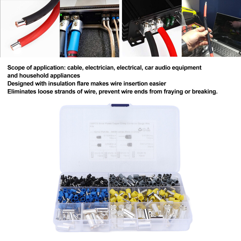 Crimp Wire Ferrule Kit 390 Pieces 7806371673651