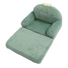 Kids' Foldable Green Dinosaur Sofa