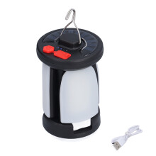 Lanterne de camping rechargeable, lanterne d'extérieur portable avec crochet de suspension et conception pliable, lumière LED multifonctionnelle