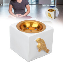 Square Resin Incense Burner White Home Decor Aromatherapy Stove