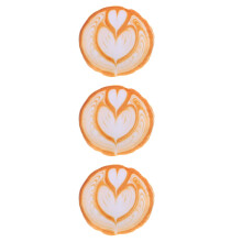 3Pcs Plush Coffee Latte Cartoon Cushion for Car Sofa Bed Coffee Color