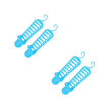 4Pcs Blue Hollow Millet Holder for Bird Cage with Foraging Toy Feature