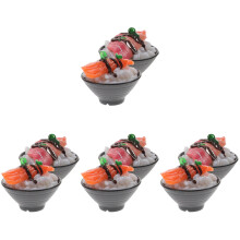 8Pcs Realistic Black Food Model Toy Kids Play Kitchen Accessories