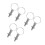 3Pcs Durable Stainless Steel Spring Ball Plunger with Pull Ring Silver 4