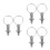 3Pcs Durable Stainless Steel Spring Ball Plunger with Pull Ring Silver 5